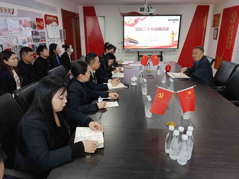 公司副總經(jīng)理王琦走進(jìn)機關(guān)第三黨支部宣講黨的二十大精神