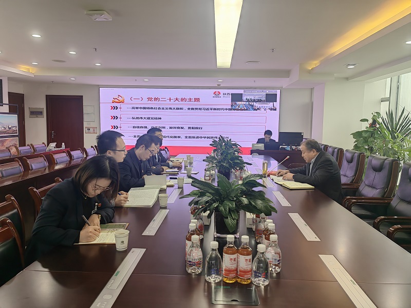 陜西建材科技集團副總經(jīng)理時(shí)啟林宣講黨的二十大精神